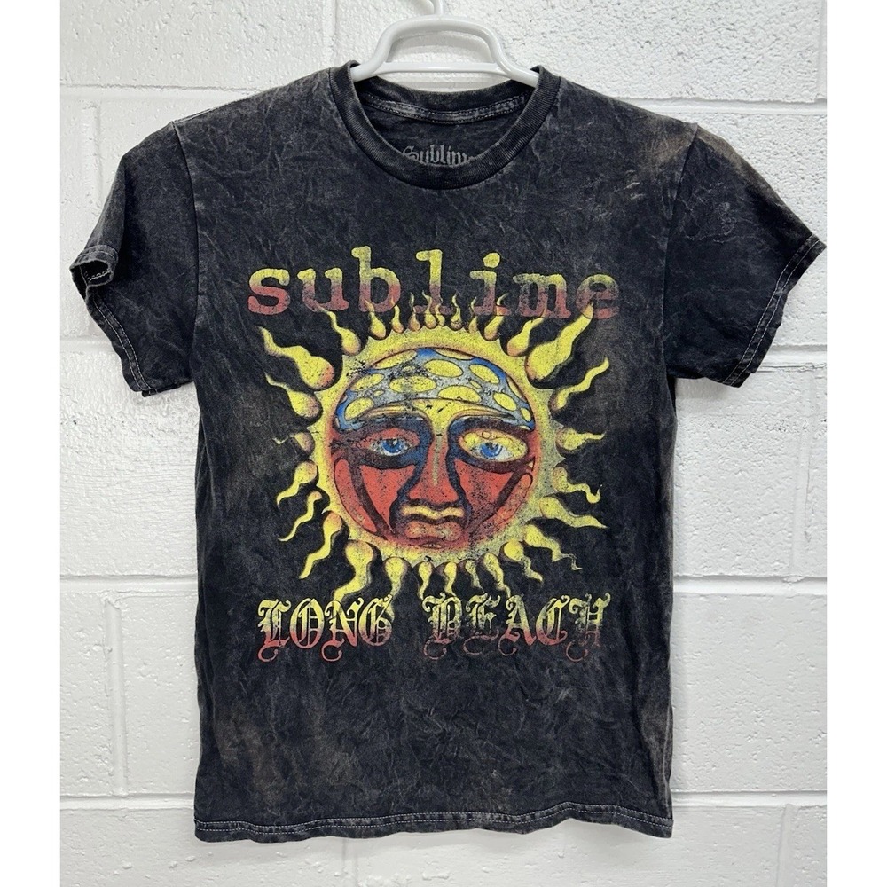 Sublime LONG BEACH Graphic Tee Men's Small T-Shirt Acid Wash‎